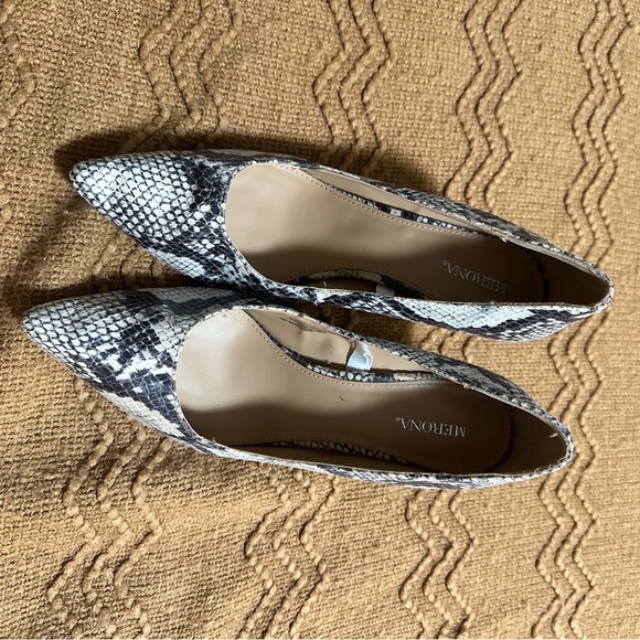 Merona women Python Print Pointed Toe Heeled shoes size 8 - Picture 5 of 5